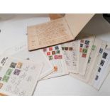 Some early 20th century used foreign stamps on loo