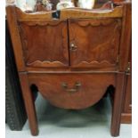 A Victorian mahogany commode, with a single pull o