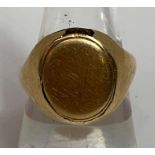 A signet ring, hollow and wax filled