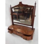 A Victorian or Edwardian mahogany and walnut venee