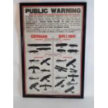 Military interest - An original WWI public warning