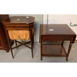 A Victorian rosewood drop leaf table, 59cm high, 8