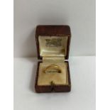 A 22 carat gold plain wedding ring, 3.1 grams gros