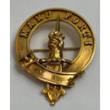 A gold MacKay clan brooch by Fraser, Ferguson & Mc