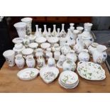 A collection of Wedgwood porcelain items, patterns