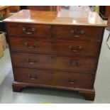 A 19th century mahogany chest of drawers, with two