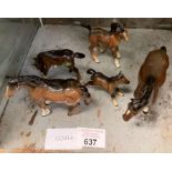 5 Beswick horses, condition requests and additiona