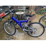 26" Blue Apollo dual suspension bicycle, condition