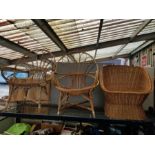 1 wicker & 2 bamboo chairs, condition requests and