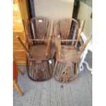 4 dark wood kitchen chairs, condition requests and