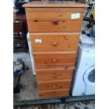 Pair of pine bedside cabinets/drawers