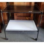 Metal trolley with 2 tiers, condition requests and