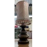 Ceramic table lamp and shade, condition requests a