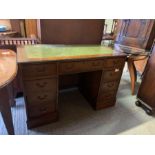 Leather top pedestal desk, condition requests and