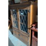 Glazed bookcase with cupboard underneath, conditio