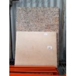 Slab of granite & slab of marble, condition reque