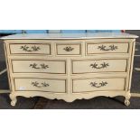Chest of drawers, 7 short, to match with lot 409,