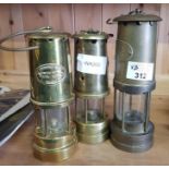 3 metal miner lamps, condition requests and