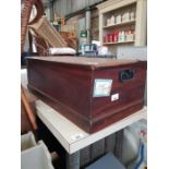 Large wooden blanket box, condition requests and a