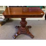 19th century mahogany games table,