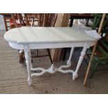 White painted hall table, condition requests and a