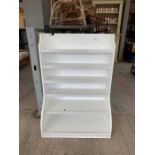 White painted shelving unit, condition requests an