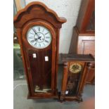 2 mahogany cased wall clocks ## KEYS ##, condition requests a