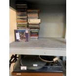 JVC semi automatic turntable & collection of DVD's