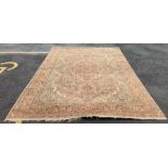 Large cream and brown patterned rug, condition req