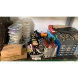 Shelf of various items for tuning, soldering, draw