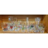 A collection of modern commemorative glassware