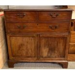 A 19th century mahogany sideboard, with two short