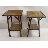Two Victorian bamboo occasional tables, 67cm high