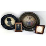 Two miniature Victorian photographic portraits on
