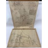 A promotional lined backed map of Great Britain, a