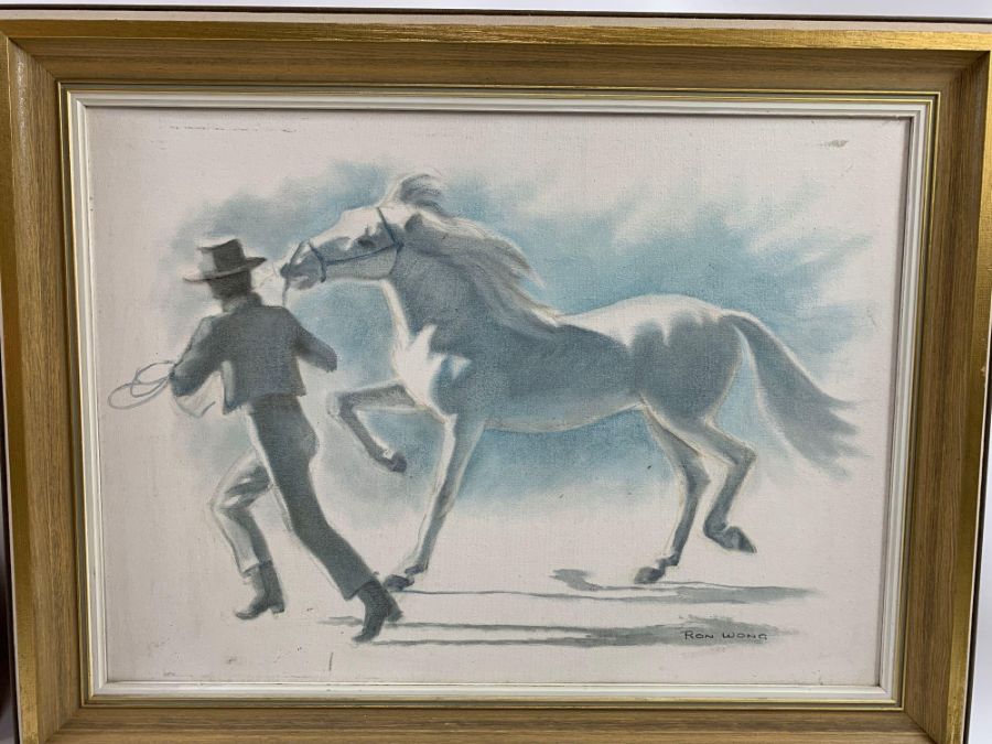 Ron Wong (20th century) galloping horse and Tower - Image 2 of 4