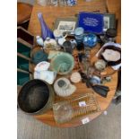 Collectables to include Cornish pottery vase, pewt