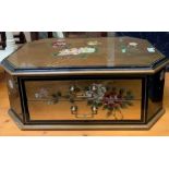 Large Oriental style lacquered jewellery box