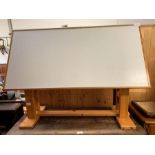 Vintage pine framed drafting board