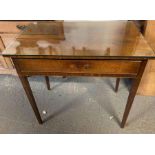 Mahogany side table with drawer