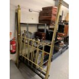 Brass four posted bed