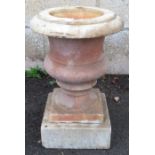 Marble urn planter