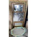 Quantity of framed mirrors