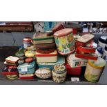 Collection of vintage & modern tins