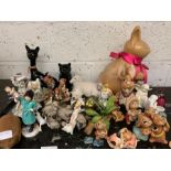 Collection of ceramic animal figurines