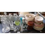 Glassware & ceramics to include Hornsea biscuit ba