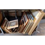 Large quantity of picture frames & prints