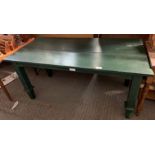 Green painted kitchen table