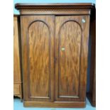 Victorian mahogany double wardrobe