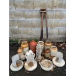 Earthenware jars, hand tools & other garden ware